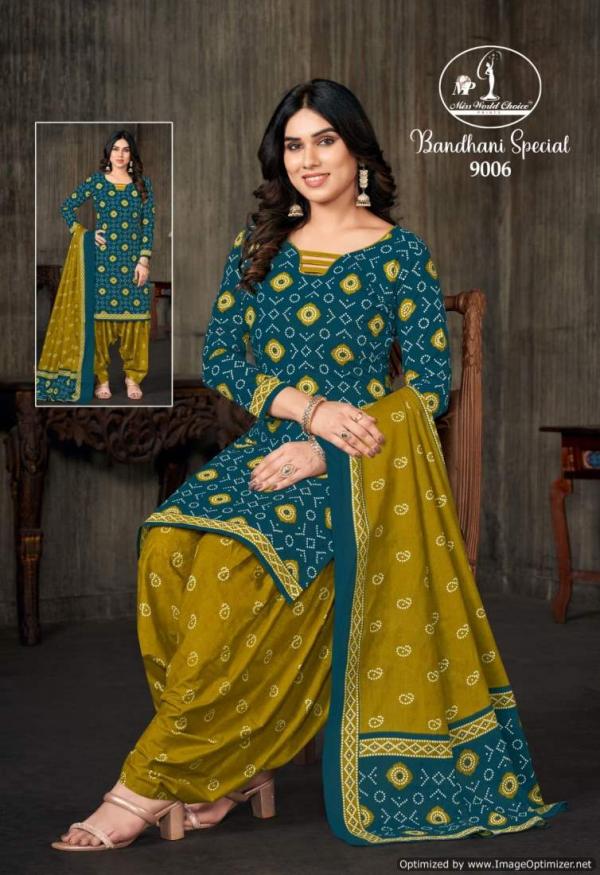 Miss World Bandhani Special Vol 9 Cotton Printed Dress Material